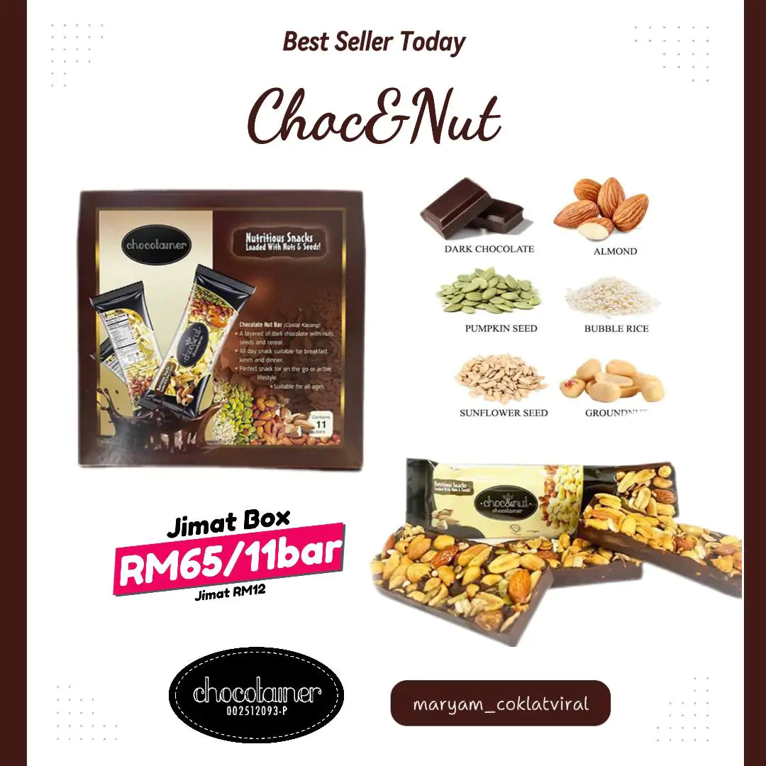 Set Jimat Box Choc&Nut Dark Chocolate