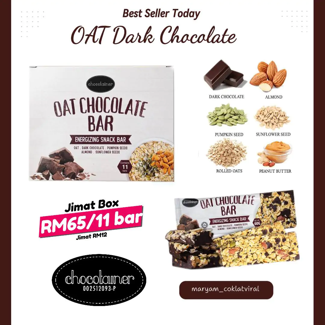 Set Jimat Box Oat Dark Chocolate